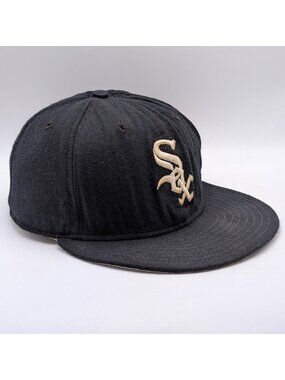 Vintage Chicago White Sox Hat New Era Diamond Pro Model Fitted 7 1/8 USA Made